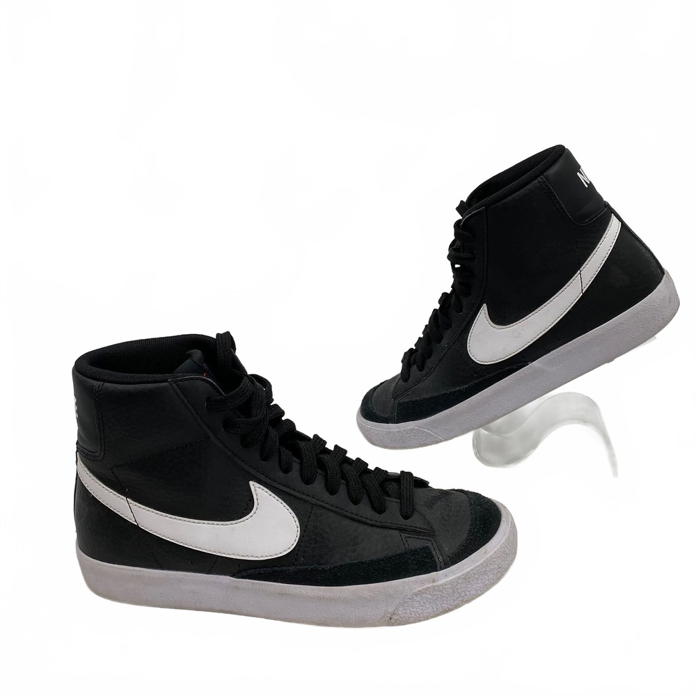 Nike Blazer Mid 77 Black White Sneakers | Kids 6